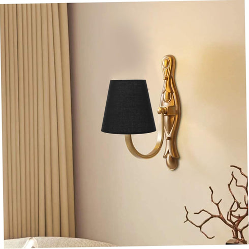 LALAFINA Cloth Lamp Shade Barrel Lampshade Fabric Lamp Shade Clip on Small Chandelier Shade for Table Lamp Floor