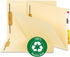 Smead 100% Recycled End Tab Fastener File Folder, Manila, 2 Fasteners, Letter Size, 50 per Box