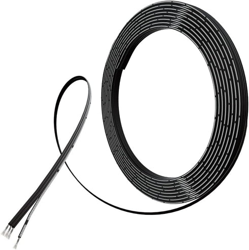 BNTECHGO 26 Gauge Silicone Ribbon Cable, Flexible 4P Black 50 ft Flat Cable, 26 AWG Stranded Tinned Copper Wire