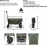 Generic Foldable Utility Wagon Cart with Wheels Heavy Duty | Collapsible Grocery Wagon for Groceries, Beach, Kids