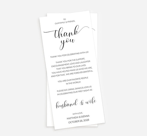 All Ewired Up Wedding Thank You Note, Printed Personalized, Place Setting, Thank