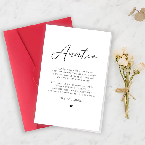 Londue Pregnancy Announcement Gifts for Aunt, Auntie to be Gifts from Niece Nephew, Best Friend Pregnancy Reveal Card