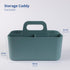 BLUE GINKGO Multipurpose Caddy Organizer, Stackable Plastic Caddy with Handle for Desk, Makeup, Dorm, Classroom (Green)