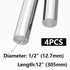 Eoiips 1/2" Diameter 304 Stainless Steel Round Rod Solid Rod 12" Length, for DIY Metal Craft & Metal Working Hobbies