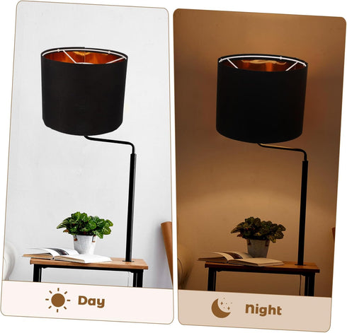 Round Linen Fabric Lamp Shade Decorative Pendant Light Cover for Table Floor and Wall Sconce Lighting Easy to Install