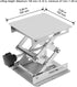 XCD Lab Scissors Jack, Stainless Steel 4 x 4 inch/100 x 100 mm Laboratory Support Jack Platform Lab Lift Stand Table, Expandable Lift Height Range from 75 mm to 260 mm, Support Weight 5 KG
