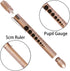 Aokin Medical Pen Light for Nurse Doctor, Reusable LED Flashlight with Pupil Gauge and Ruler, White Light, Gold