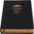 Lined Journal Notebook, A5 Black Faux Leather Cover, 100Gsm Premium Thick Papers with Golden Rim, 416 Pages