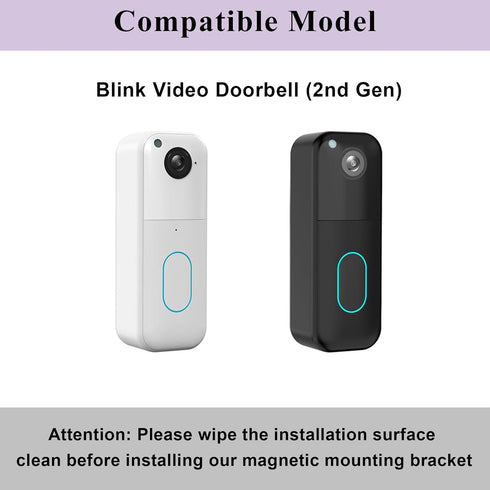 OYOCAM 2nd Magnetic Doorbell Camera Mount Compatible with Blink Video Doorbell Gen,No Drilling Doorbell Holder Magnet