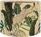 Yxelume Bamboo Lampshade, Cylindrical, Translucent Bucket Design, Tropical Green Plants Pattern, 11.8x9.05 Inch,