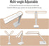 kvppvt LED Double Head Desk Lamp, Rechargeable Portable Table Lamp, Adjustable Light Color and Brightness, USB Powered