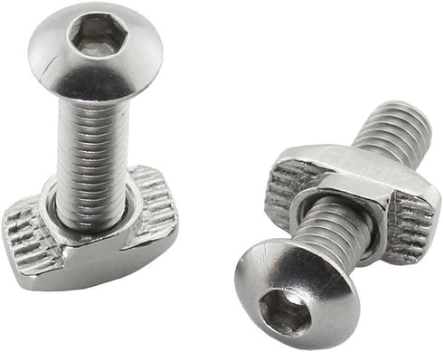50pcs M4 x 10mm Button Head Socket Cap Screws, 304 Stainless Steel Allen Hex Button Head Screws