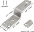 HARSKIYER 12pcs 0.8" Z Shaped Corner Bracket, Silver Height Metal Z Shape Picture Frame Braces Bracket Furniture