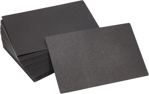 Juvale 100 Pack Black Index Cards, Perfect for Studying, Office and School Supplies, 3x5 Inches
