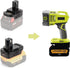 DM18RL Battery Adapter for Dewalt/Milwaukee to Ryobi, Convert Dewalt 20V Lithium Battery to Ryobi 18V Tools with USB