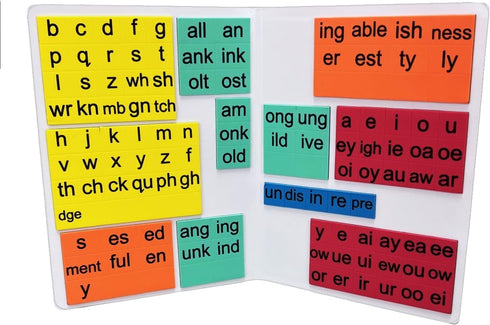Foam Phonics Magnetic Foam Reading Tiles with Folding Magnetic Board Homeschool and Classroom Portable