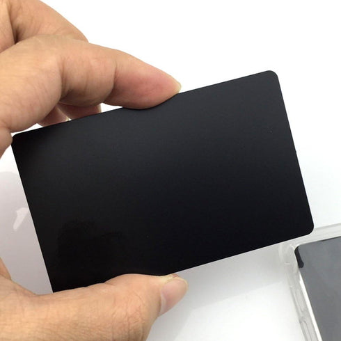 Metal Business Cards Tablet Thick 86X54mm, Pack of 10PCS (Stainless Steel 0.5mm thickness, Original Finishing Black)