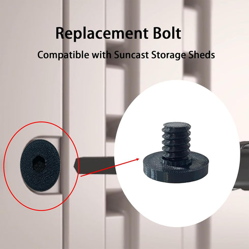 12 PCS Replacement Bolt for Suncast Storage Sheds, Accessory Screws (Screwdriver Not Included)