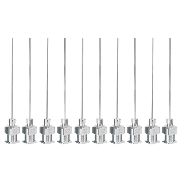PATIKIL 10 Pcs 22G Blunt Tip Dispensing Needle 1.5 Inch Stainless Steel Liquid Dispenser with Lure Lock