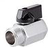 2 Pack Brass Mini Ball Valve, 1/2" NPT Female x Male Thread Shut-Off Valve