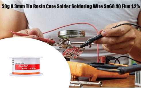 50g 0.3mm Tin Rosin Core Soldering Wire, Sn60 40 Flux 1.2% for Electrical Circuit Board DIY Home Appliance Repair
