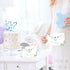 50 Pack Whaline Baby Shower Thank You Cards Boxed Blue Cloth Note Card with Envelopes Stickers Greeting Blank Cards