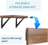 2pcs 5.91 Inch, Folding Shelf Bracket Heavy Duty Collapsible Shelf Brackets, Metal Foldable Shelf Table Bracket