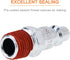 SUNGATOR 1/4-Inch NPT Male Industrial Air Plug, 1/4'' Quick Connect Air Fitting, 25-Pack Pneumatic Hose Repair Kit