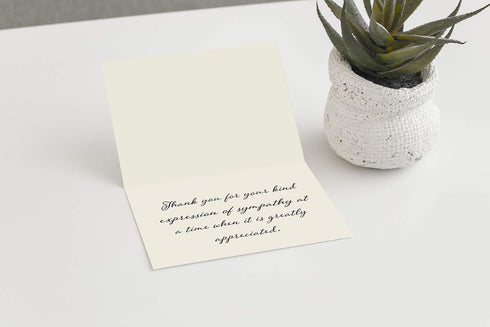 MPC Brands (50, Funeral Thank You Cards - Sympathy Bereavement Thank You Cards With Envelopes - Message Inside Rose)