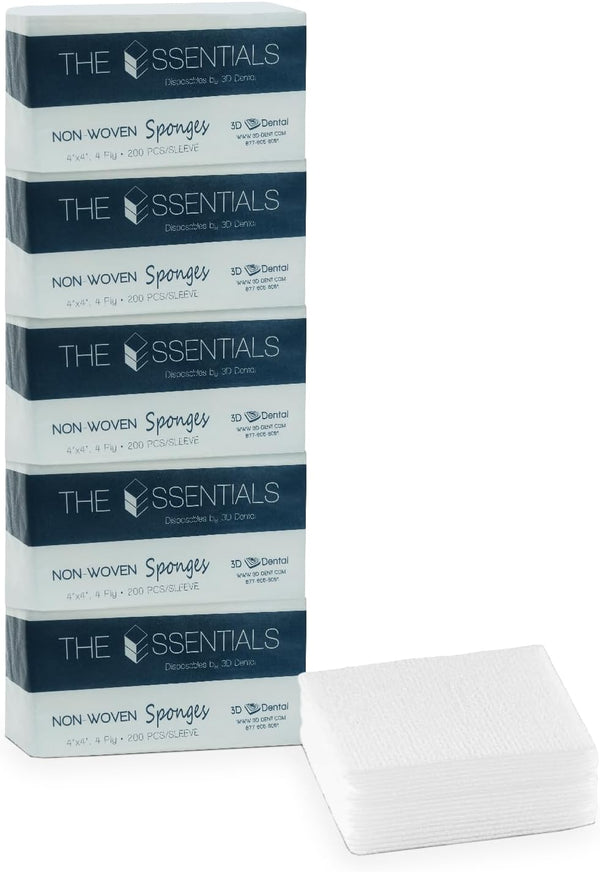 The Essentials 1000 Count Gauze Pads 4x4 - Soft 4-Ply Non Sterile