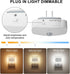 LEDBROS Dimmable 3-Color LED Night Light, Plug-in LED Backlit Night Light with Motion Sensor & Dusk to Dawn Sensor