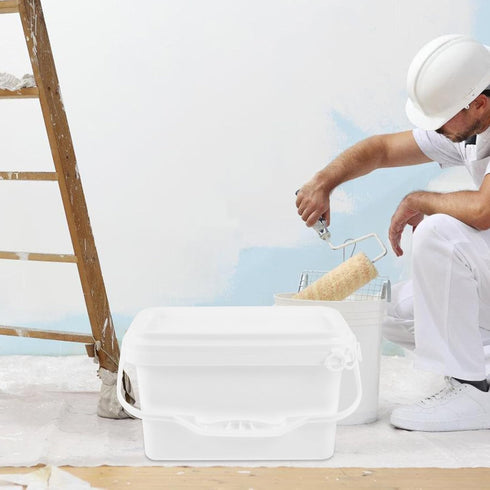 0.5 9.05 5.51 4.92 Inch Kichvoe Gallon Paint Bucket with Lid and Handle Lightweight Plastic Storage Pail for Household