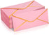 Whaline 50Pcs Pink Business Envelopes with Gold Foil Border, Self-Adhesive Seal for Office, Weddings, Birthdays