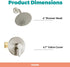 Set 6 Inch WRISIN Shower Faucet Brushed Nickel, Shower Valve Kit with Showerhead
