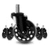 Upgrade 2.5" Chair Caster Replacement Wheel - Heavy Duty Universal Set of 5 for Hardwood Floor and Carpet