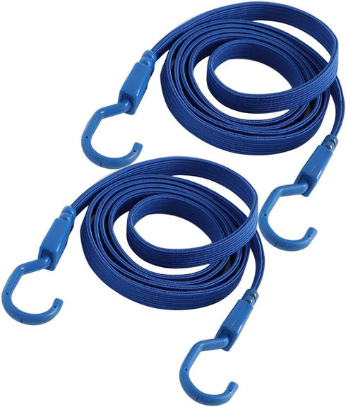 XSTRAP STANDARD 2PK 77 Inch Flat Bungee Cord Heavy Duty Adjustable Straps with Hooks for Hand Truck, Camping,