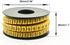 10 Rolls of 0-9 Number Tube, Yellow Flexible PVC Concave Cable Wire Markers Label Tag (6mm2)