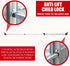 (14.25" 37") SecurityMan Window Security Bar - Easy Install for Horizontal/Vertical Windows - Adjustable Window Lock