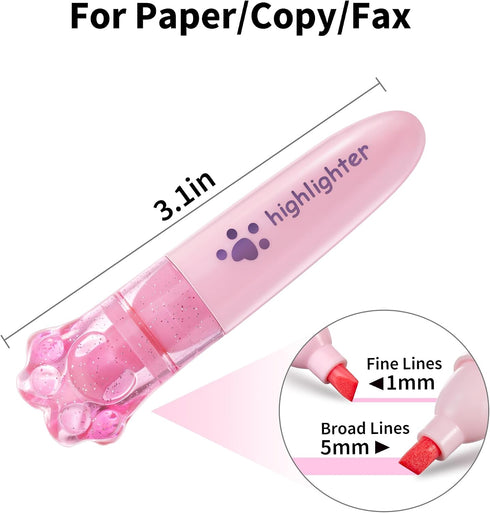 ACCloud 6 Highlighter Marker Pens Chisel Tip, Quick Dry, No Bleed, for Bible Study Notes Office Back to School Supplies