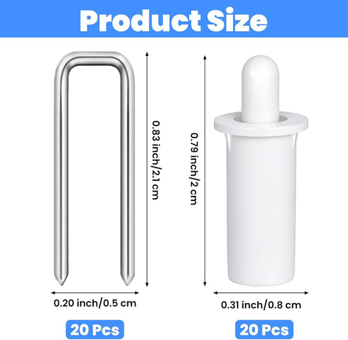 Set 20PCS 20PCS Plantation Shutter Repair Kit Includes Spring Loaded Shutter Repair Pins and Plantation Shutters
