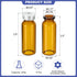 PATIKIL 20ml Sample Vials, 8 Pack Lab Empty Vials with Butyl Rubber Stopper and Crimp Top Caps Borosilicate Glass Vial, Amber by PATIKIL