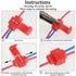 180Pcs Quick Splice Wire Connectors - Solderless Snap Wire Connector, Electrical Wire Splice Connector, Insulated Wire