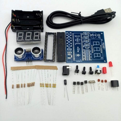 Ultrasonic Ranging Alarm Learn to Solder Electronics Kit for Soldering Practicing DIY Kit with HC-SR04 Ultrasonic Sensor Module