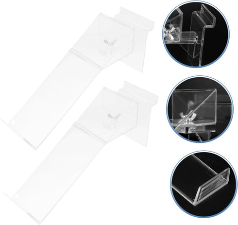Set 2 Luxshiny Versatile Plastic Shoe Racks Suitable for High Heels Flats Display Stand