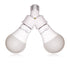 Maxxima Light Bulb Socket Splitter - 1-into-2 Converter for LED, CFL, Incandescent E26 and E27 Bulbs, 3 Pack