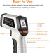 Infrared Thermometer, LEERCHUANG Digital Temperature Gun for Pizza Oven, Non-Contact Laser Thermometer