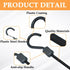 4 Pack Bungee Cords with Hooks, 24 Inch Heavy Duty Outdoor Bungee Cords, Black for Camping, Tarps, Bike Rack, Tent