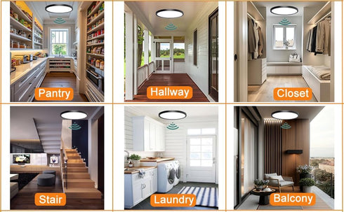 ZCHYLED 7 Inch Closet Motion Sensor Ceiling Light Indoor,Motion Sensor Fixture Indoor for Hallway Laundry Porch Pantry