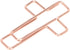 Fdit 100PCS Cross Paper Clips, Rose Gold Metal Clamps for Document Sorting & Organizing at Office, School