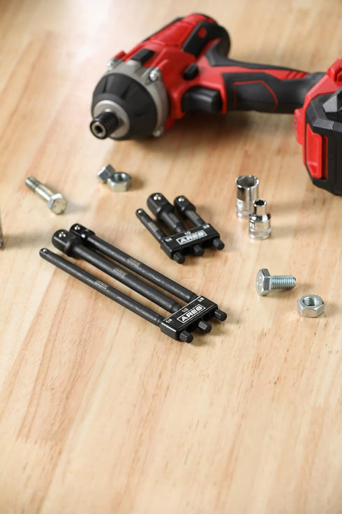 ARES 22025 6-Piece 3-Inch and 6-Inch Impact Grade Socket Adapter Set, Turns Impact Drill into High Speed Socket Driver